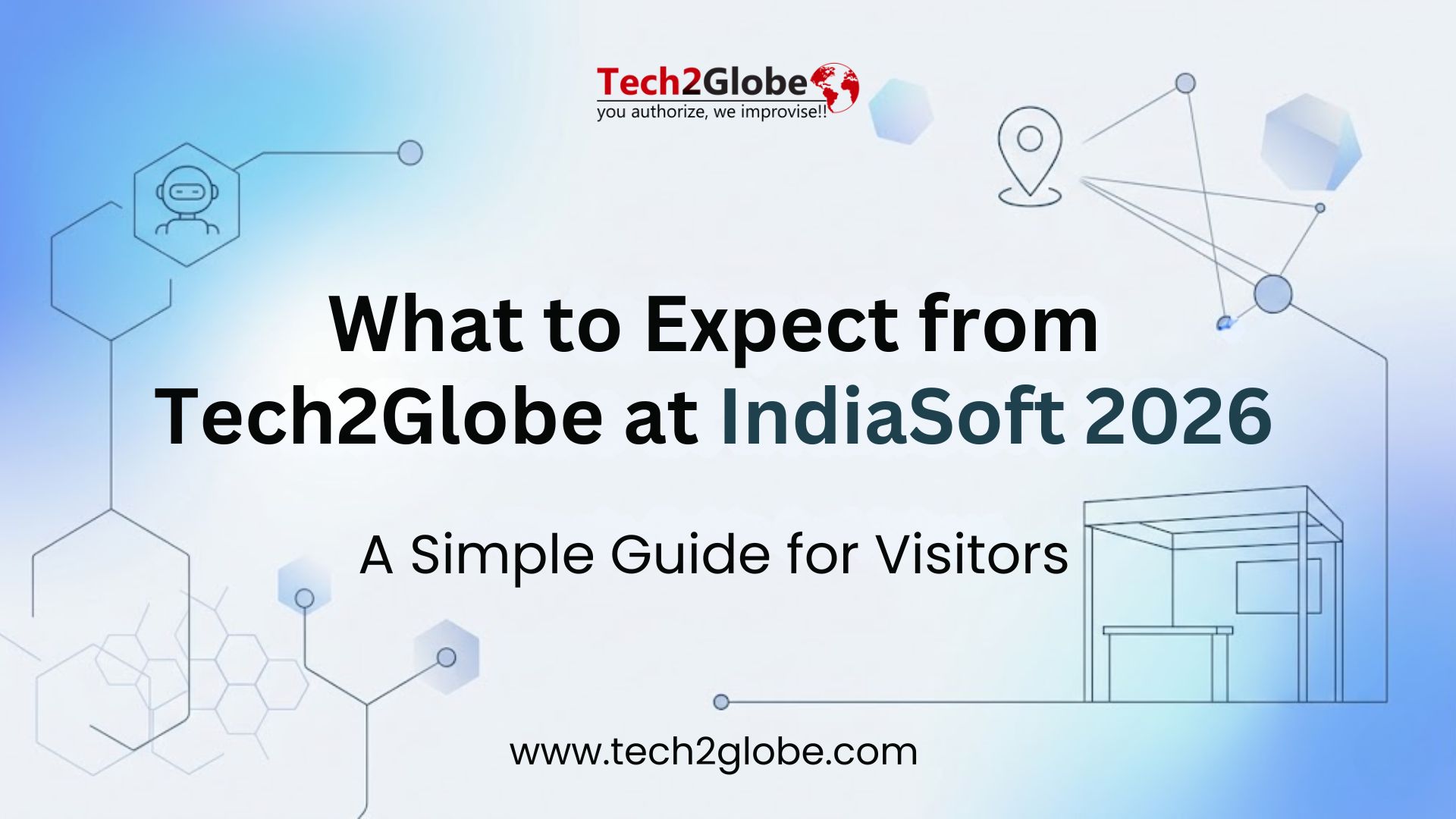 Visitors exploring AI powered digital marketing and outsourcing solutions at Tech2Globe IndiaSoft 2026 booth